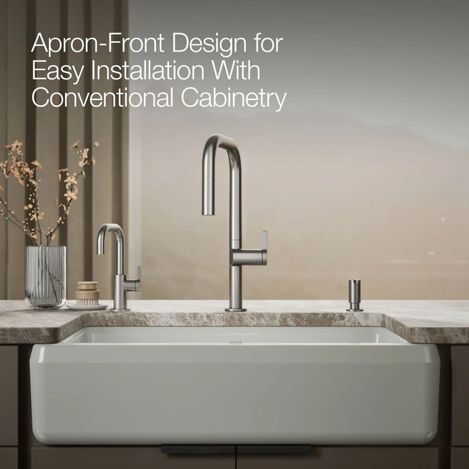 35-3/4" undermount single-bowl farmhouse workstation kitchen sink^Kohler Clearance