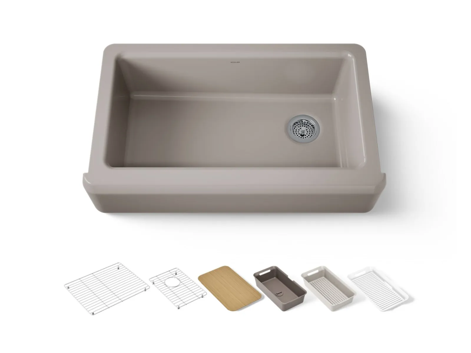 35-3/4" undermount single-bowl farmhouse workstation kitchen sink^Kohler Clearance
