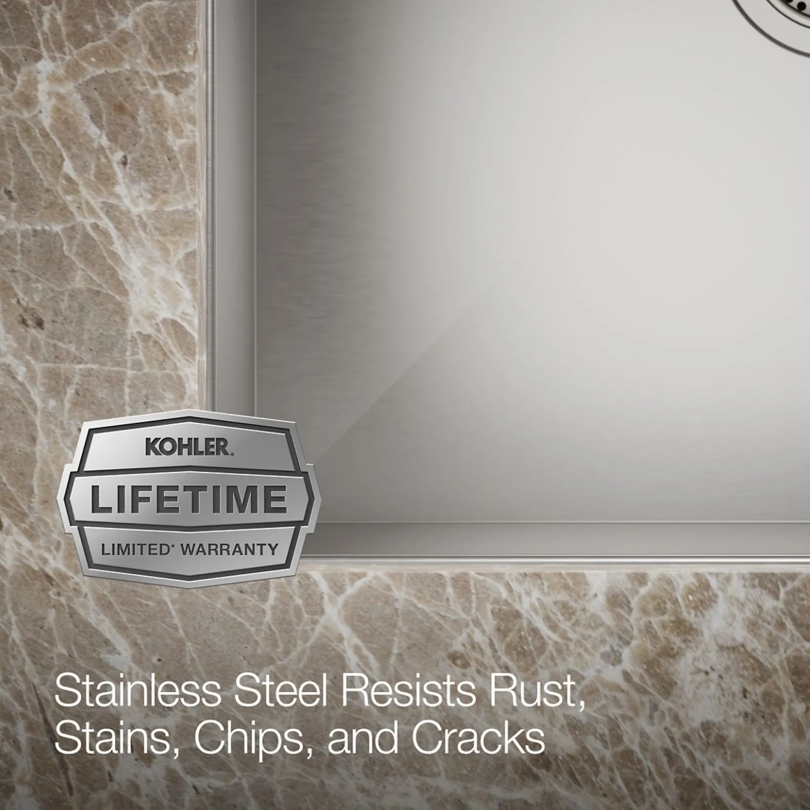24" undermount single-bowl kitchen sink^Kohler