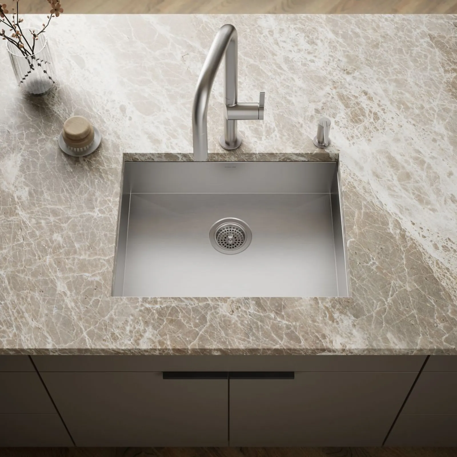 24" undermount single-bowl kitchen sink^Kohler New