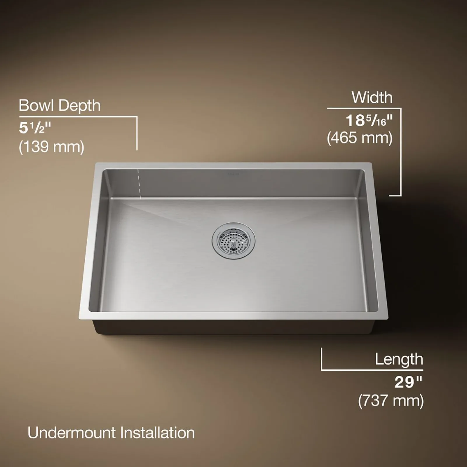29" undermount single-bowl kitchen sink^Kohler Sale
