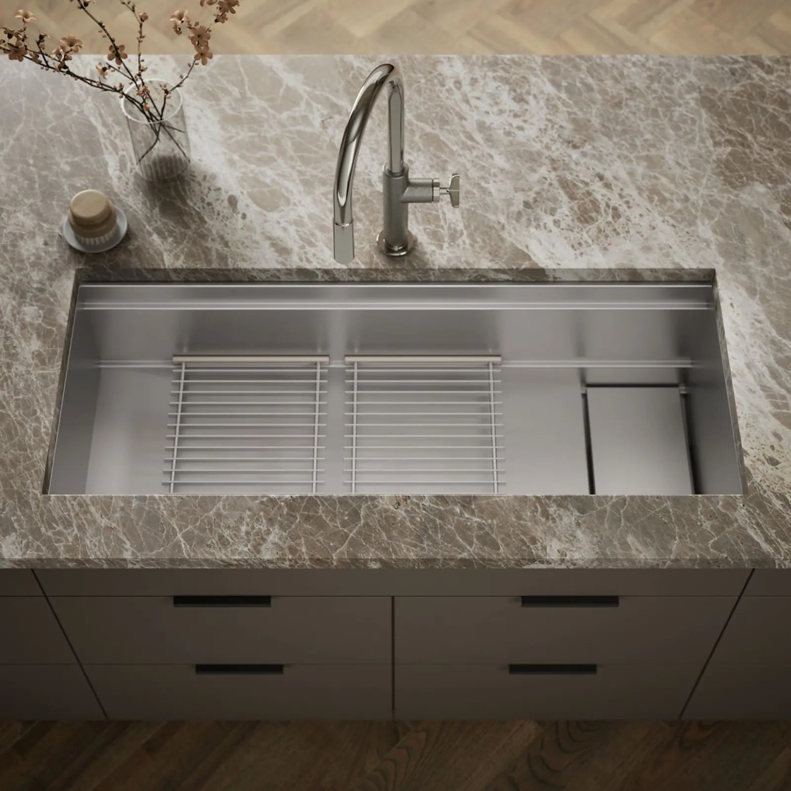 45-3/4" undermount single-bowl kitchen sink^Kohler