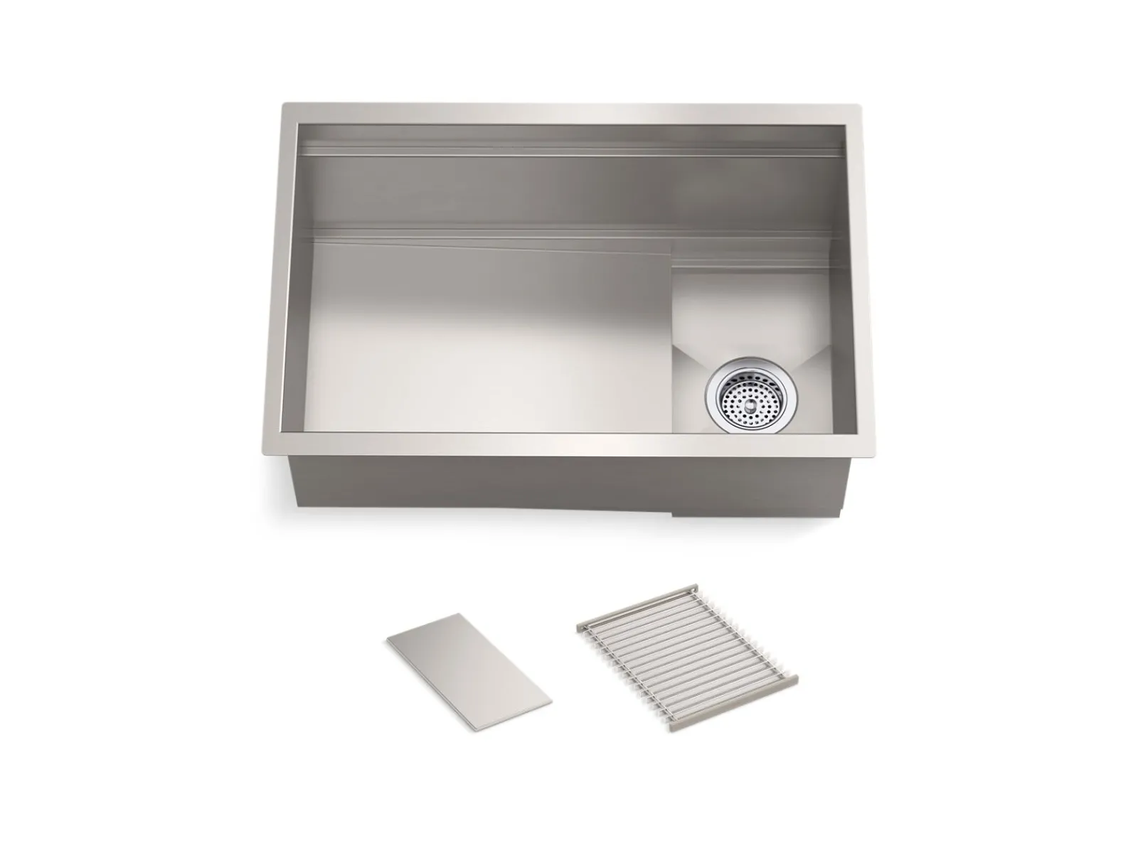 27-3/4" undermount single-bowl kitchen sink^Kohler
