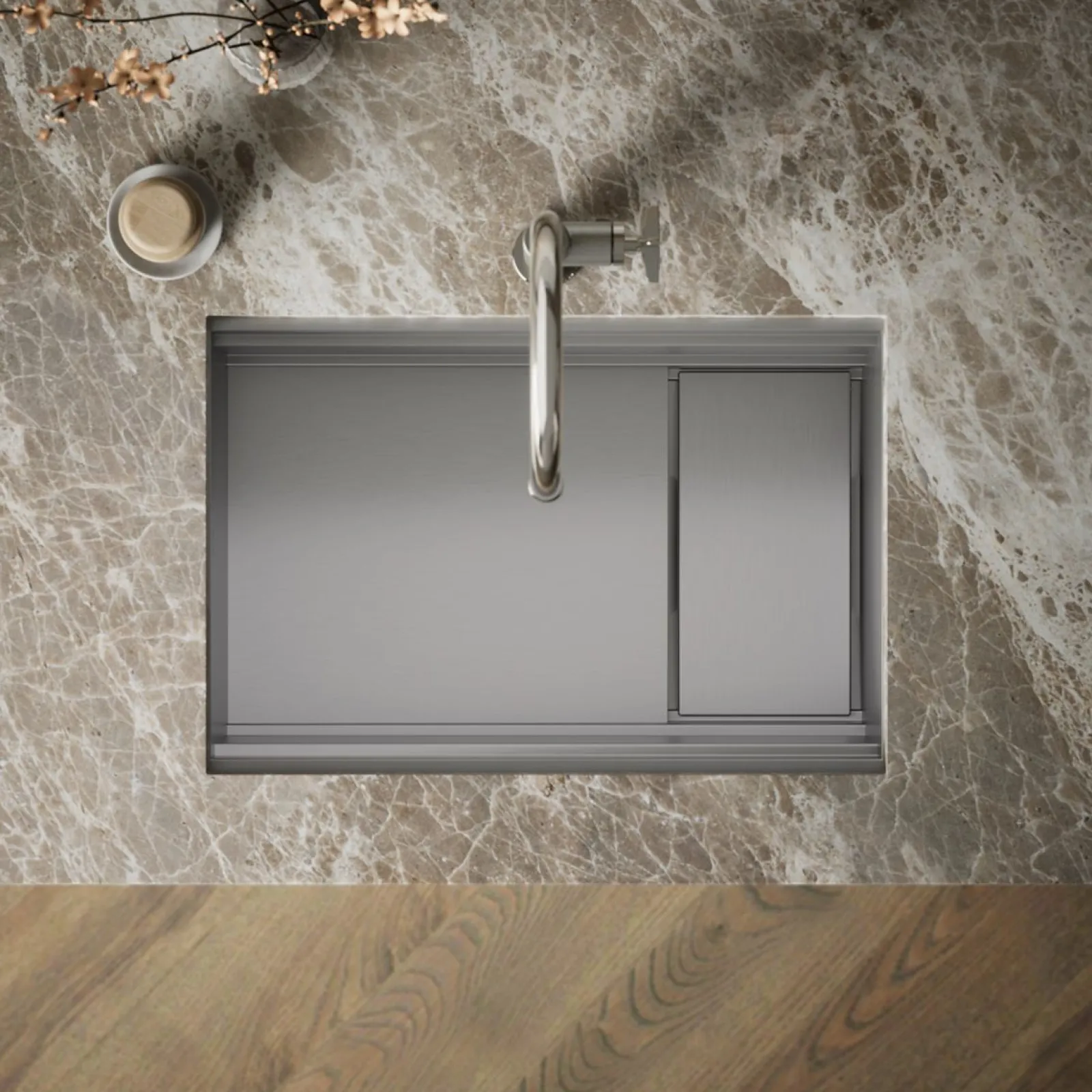 27-3/4" undermount single-bowl kitchen sink^Kohler