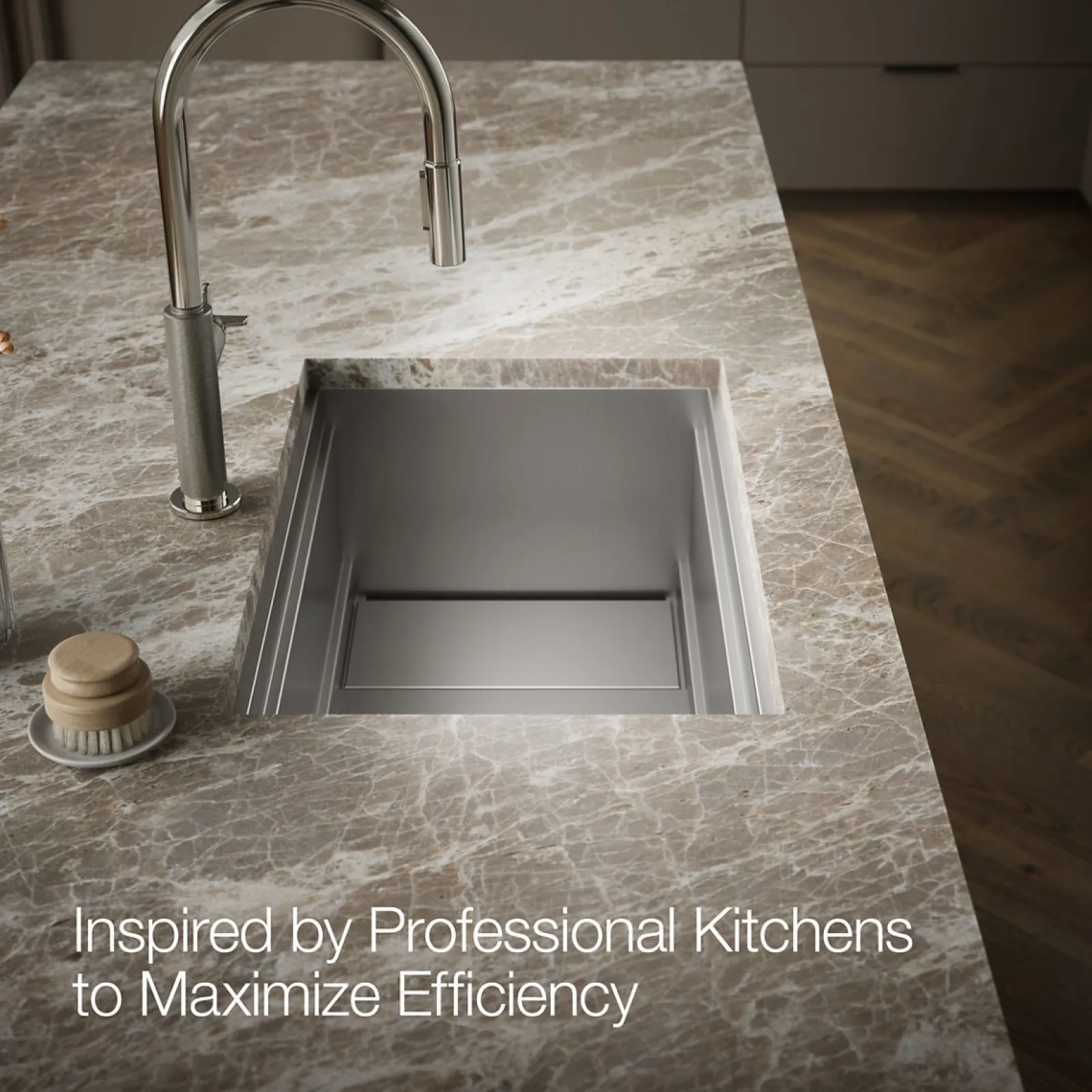 27-3/4" undermount single-bowl kitchen sink^Kohler
