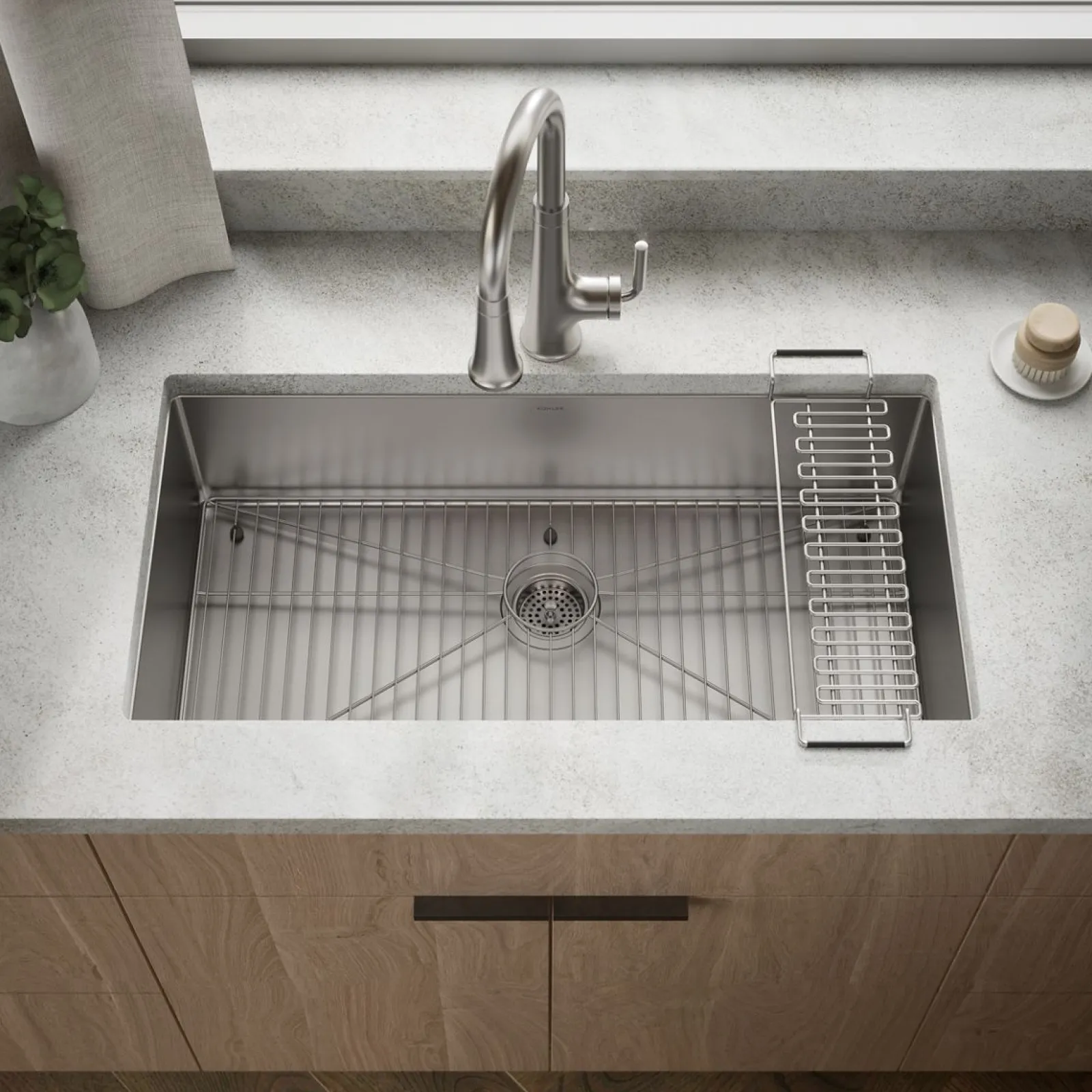 35" undermount single-bowl kitchen sink^Kohler Best