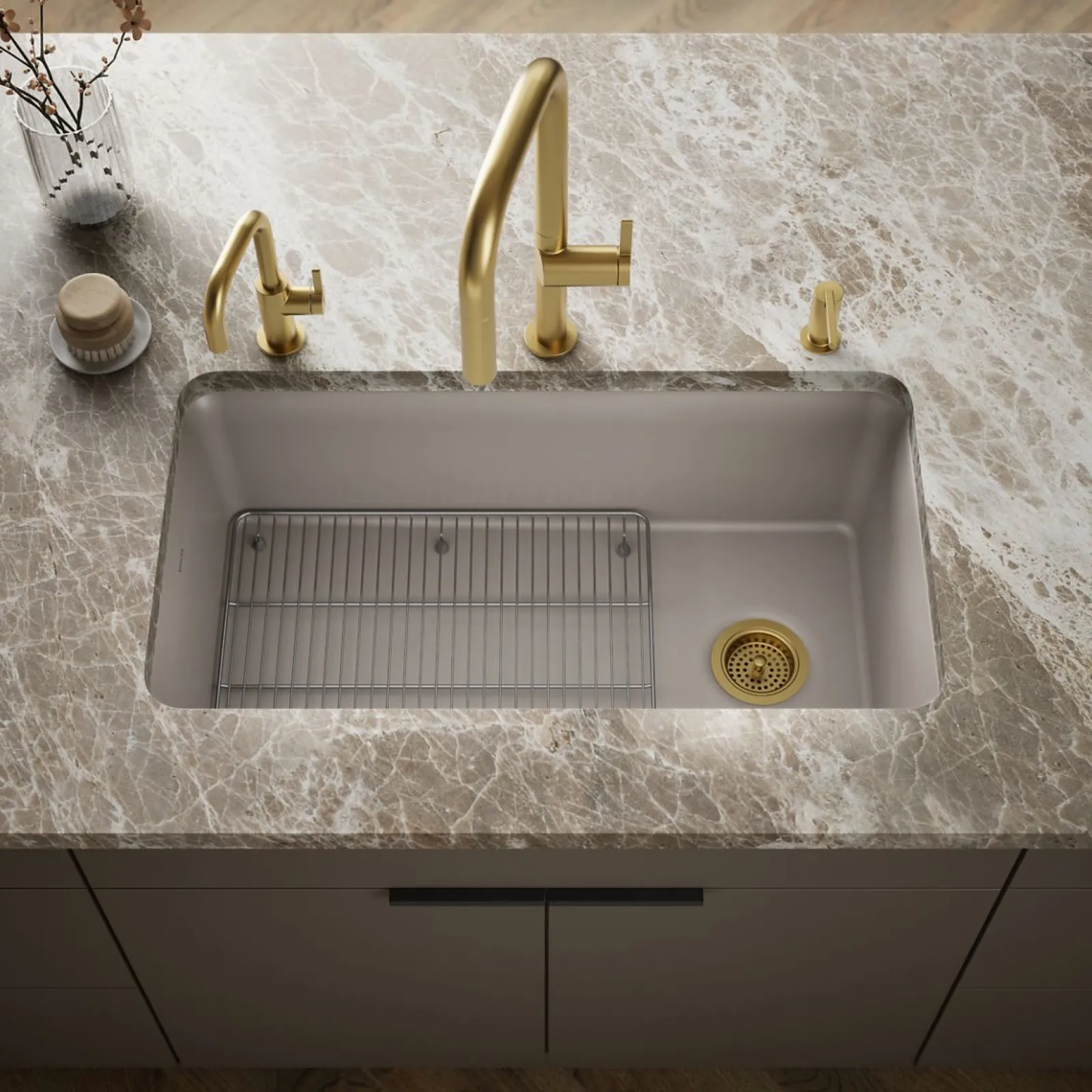 33-1/2" undermount single-bowl kitchen sink^Kohler