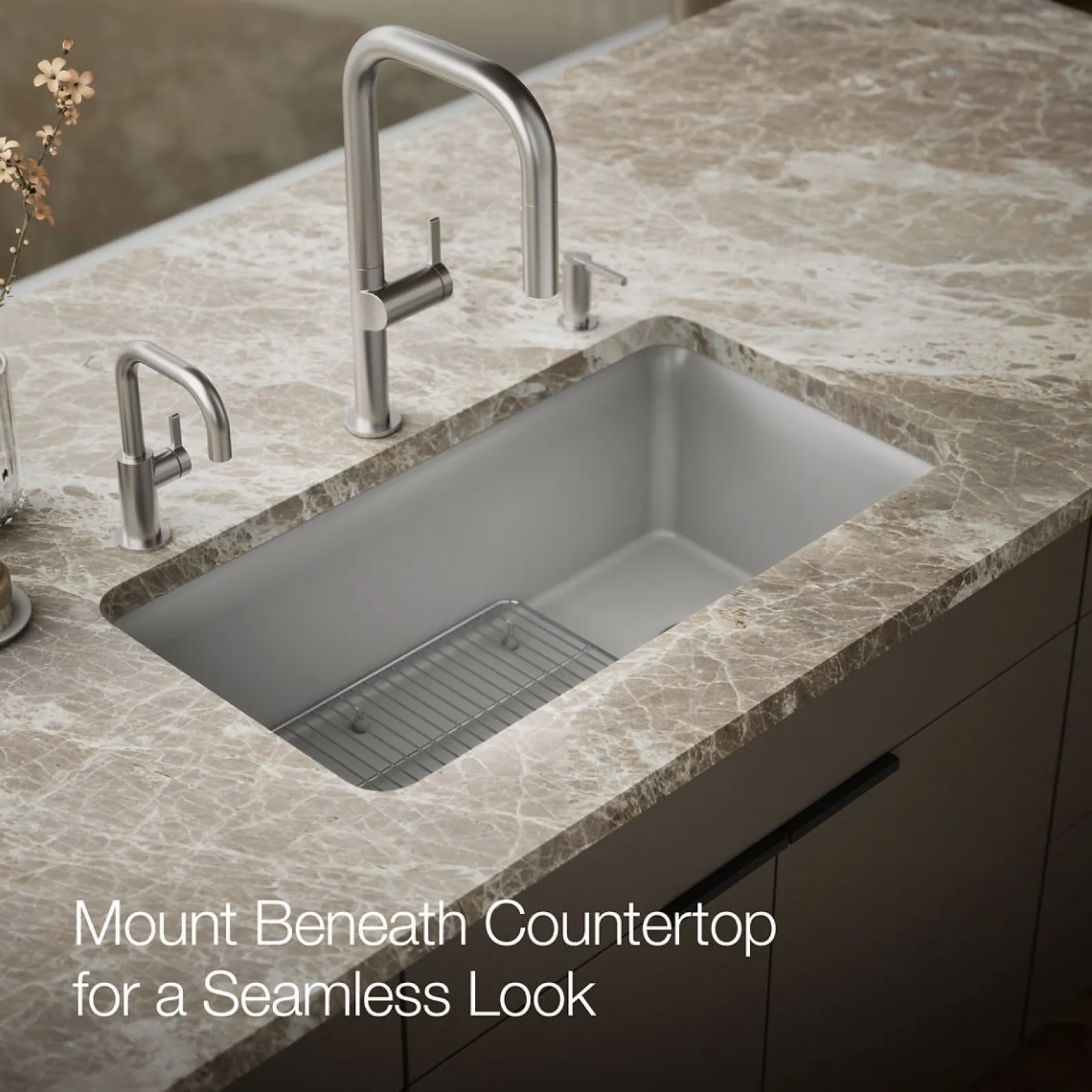 33-1/2" undermount single-bowl kitchen sink^Kohler