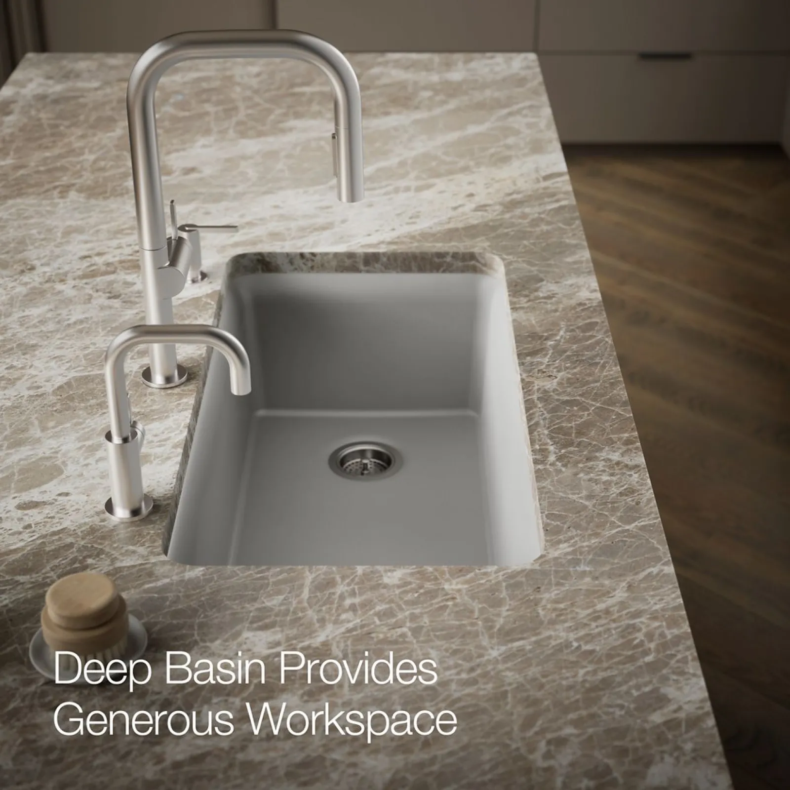33-1/2" undermount single-bowl kitchen sink^Kohler
