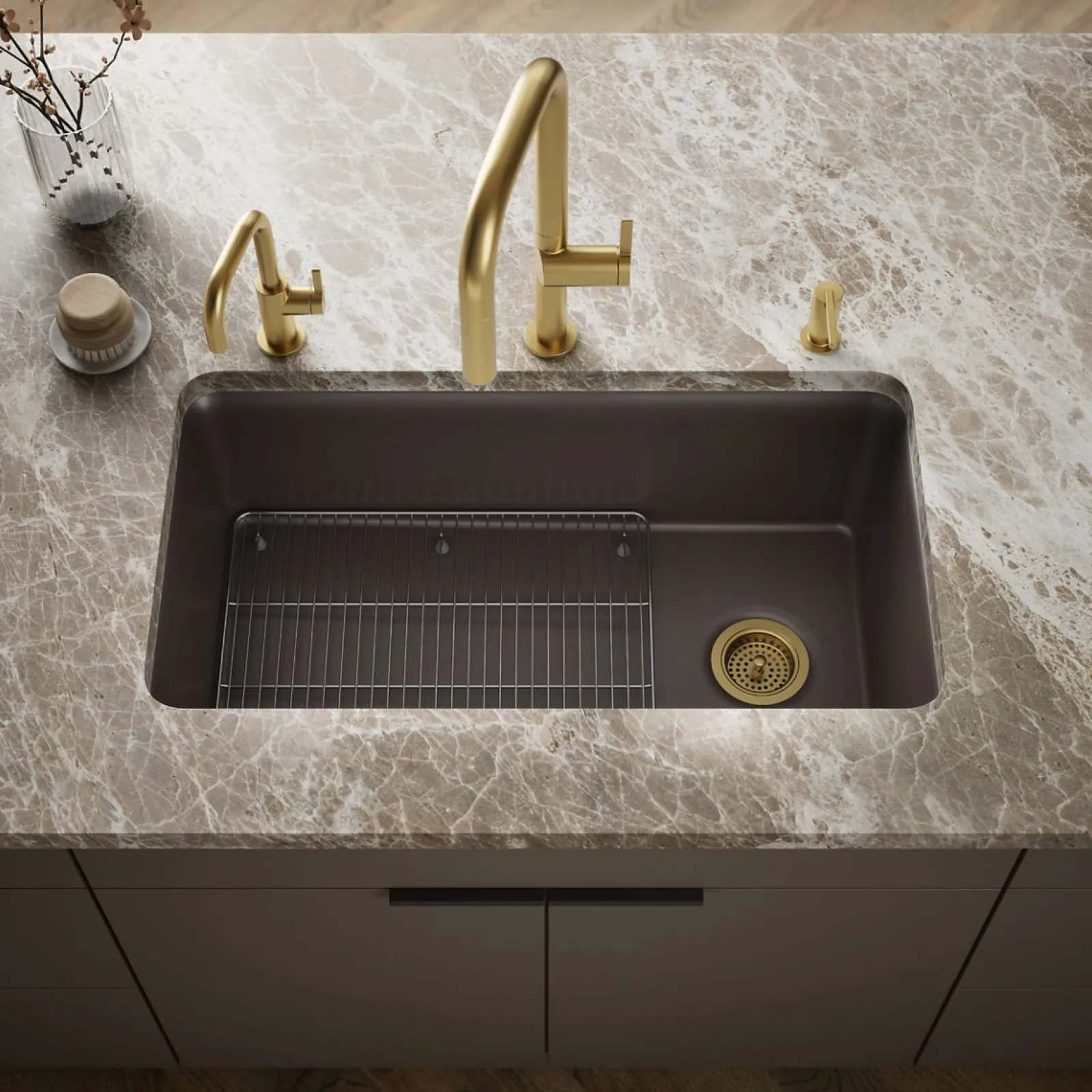 33-1/2" undermount single-bowl kitchen sink^Kohler