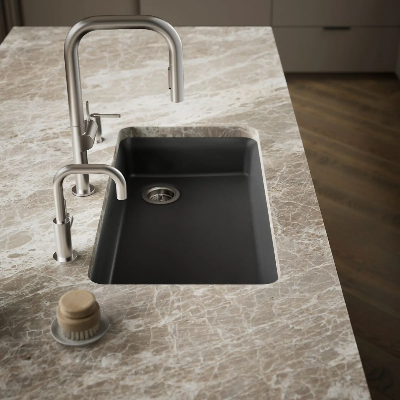 33" undermount single-bowl kitchen sink^Kohler Hot