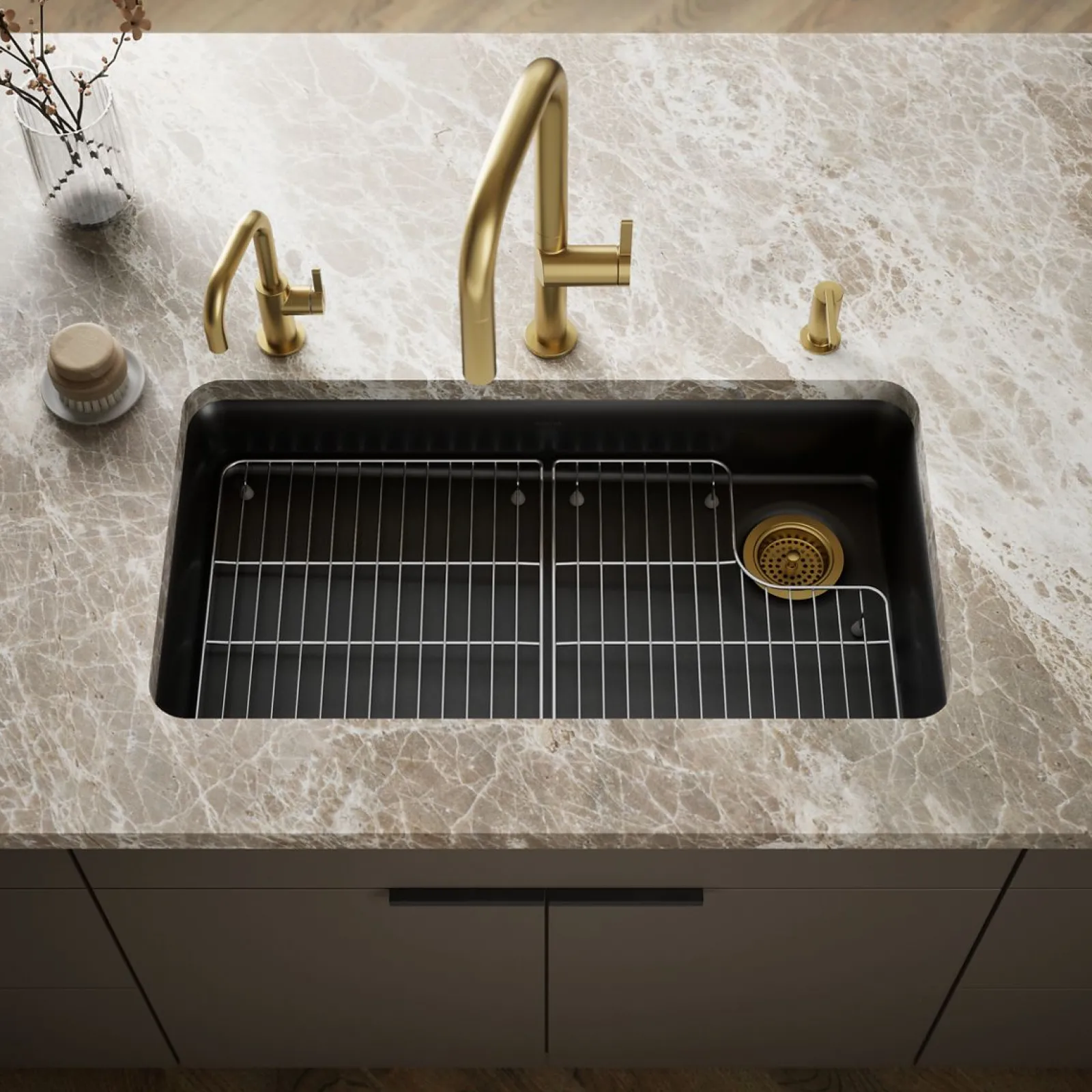 33" undermount single-bowl kitchen sink^Kohler Hot