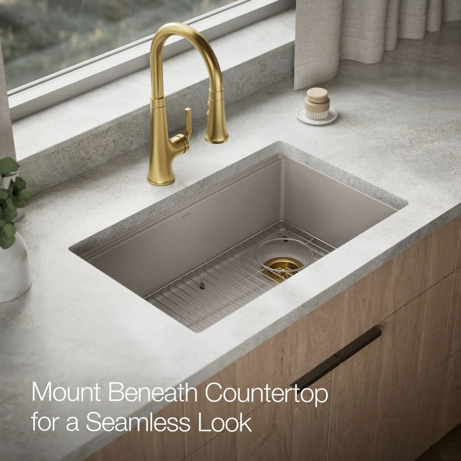 29-1/2" undermount single-bowl kitchen sink^Kohler New
