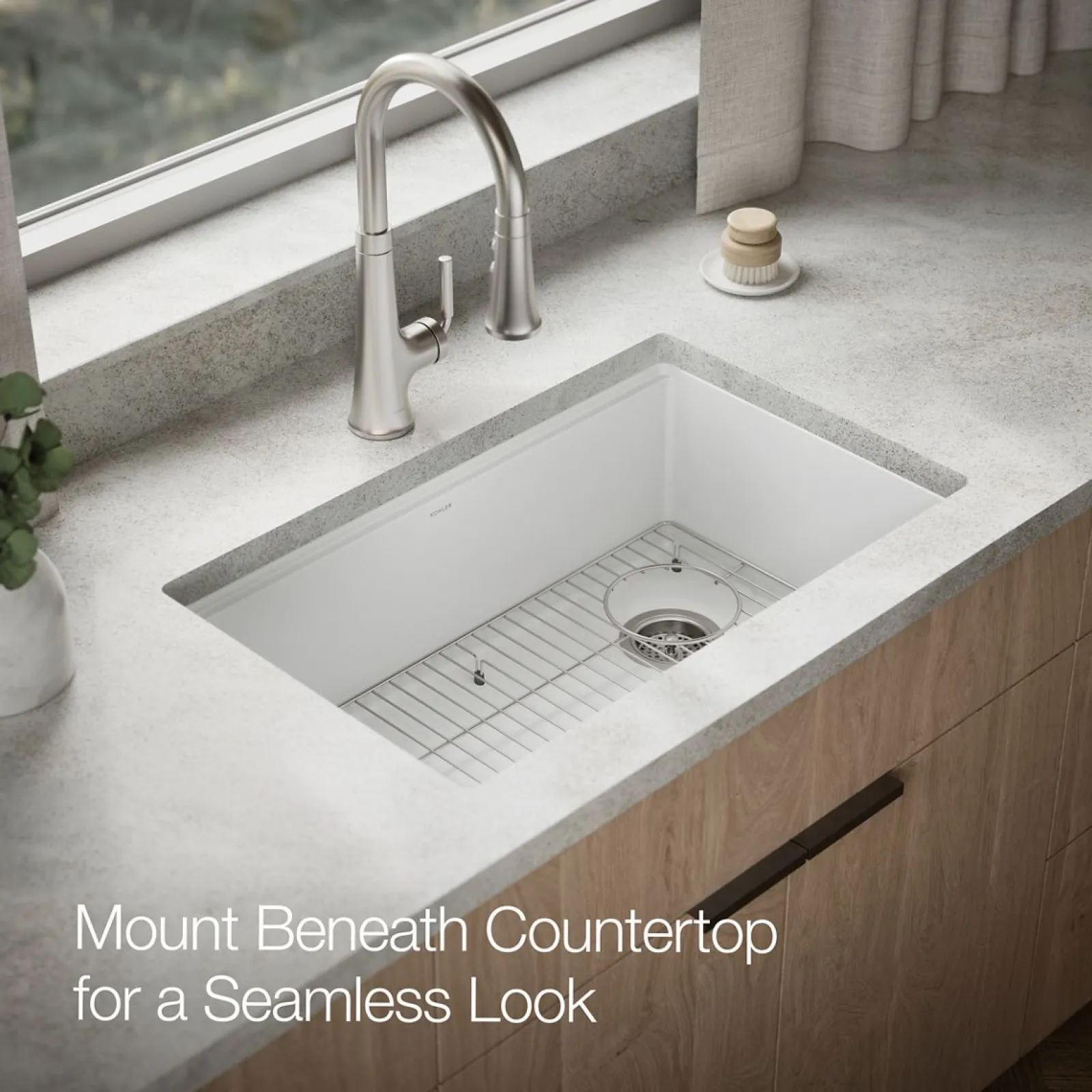29-1/2" undermount single-bowl kitchen sink^Kohler New