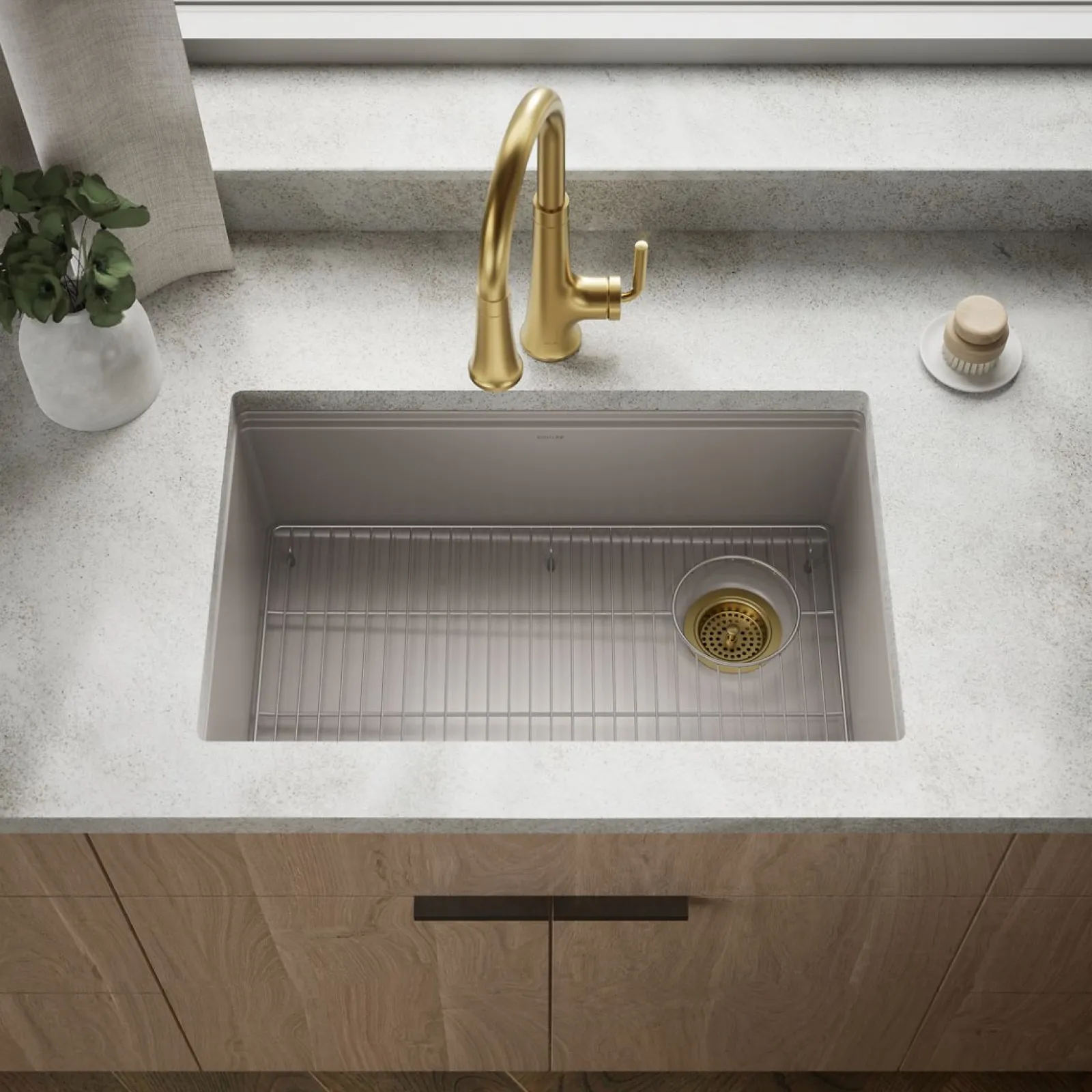 29-1/2" undermount single-bowl kitchen sink^Kohler New