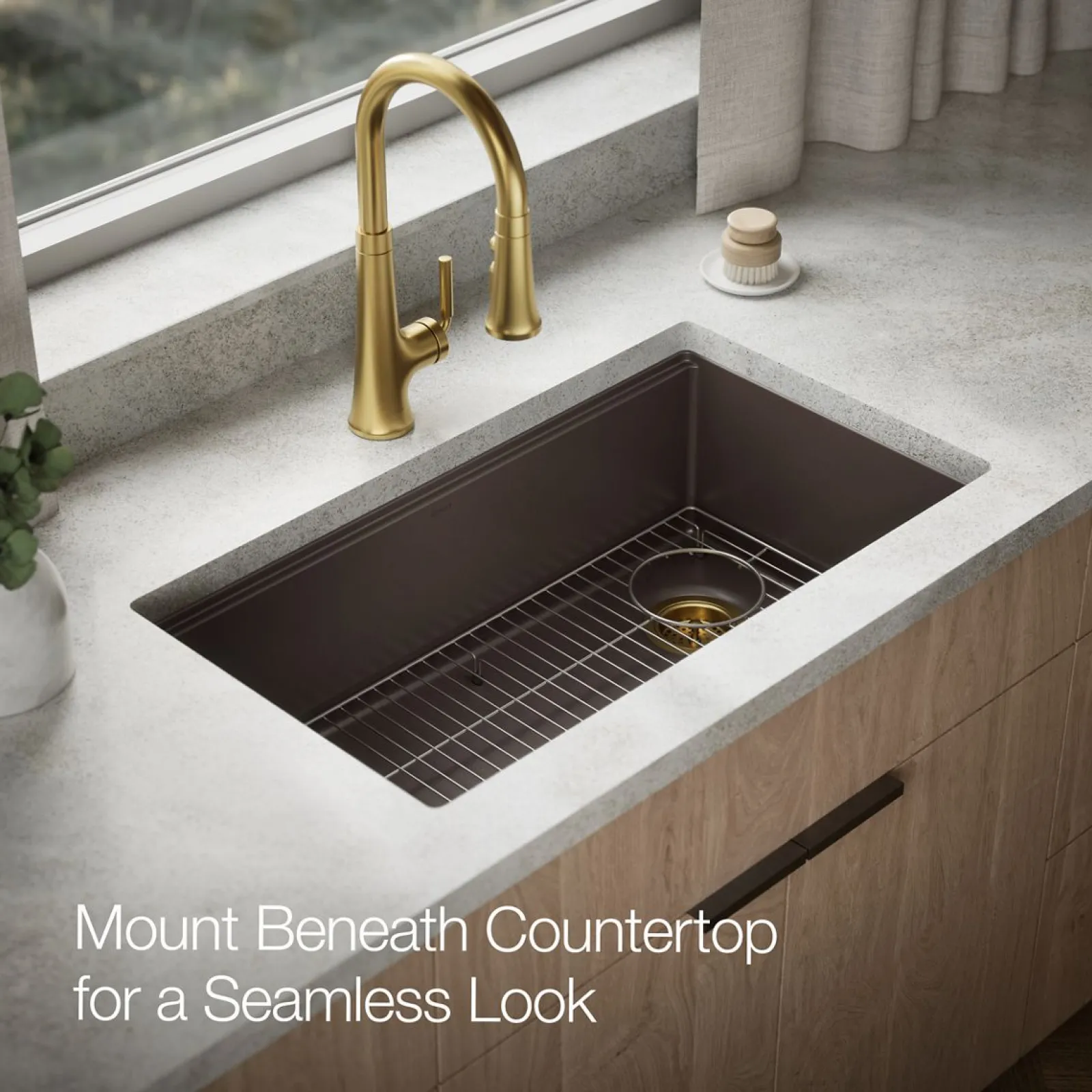 32-1/2" undermount single-bowl kitchen sink^Kohler Best