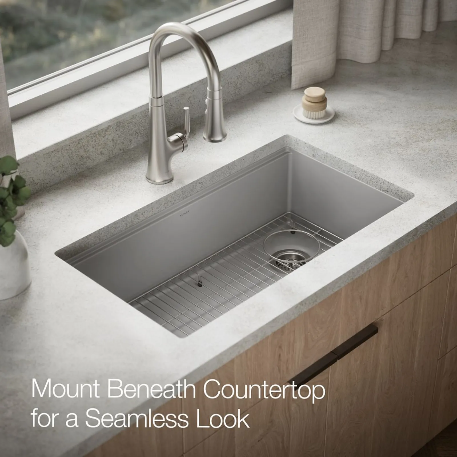 32-1/2" undermount single-bowl kitchen sink^Kohler Best