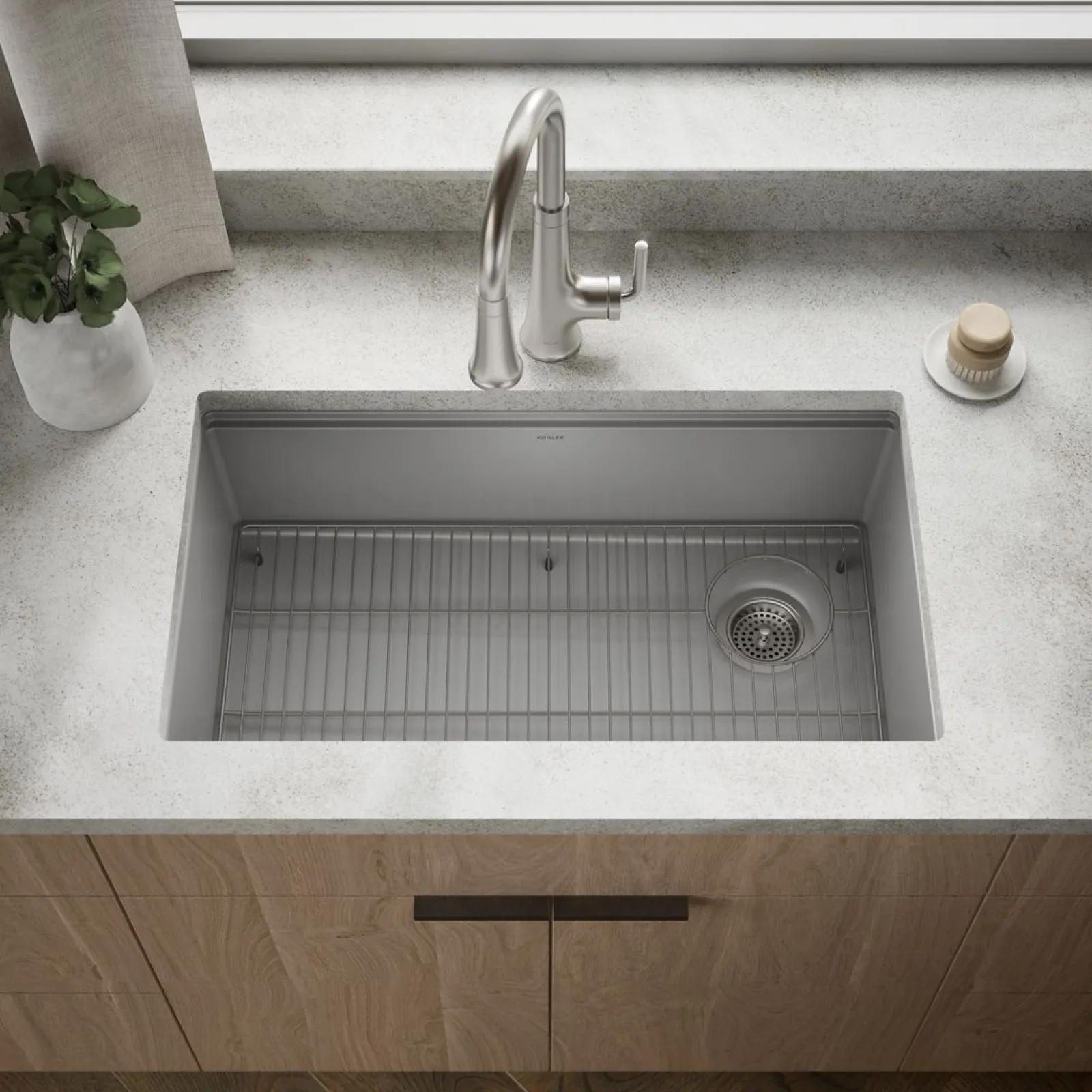 32-1/2" undermount single-bowl kitchen sink^Kohler Best