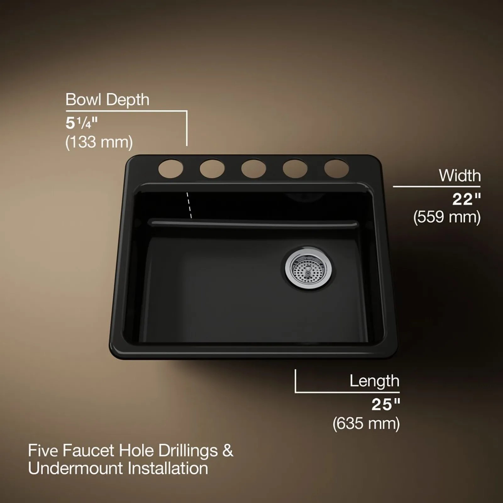 25" undermount single-bowl kitchen sink^Kohler Sale