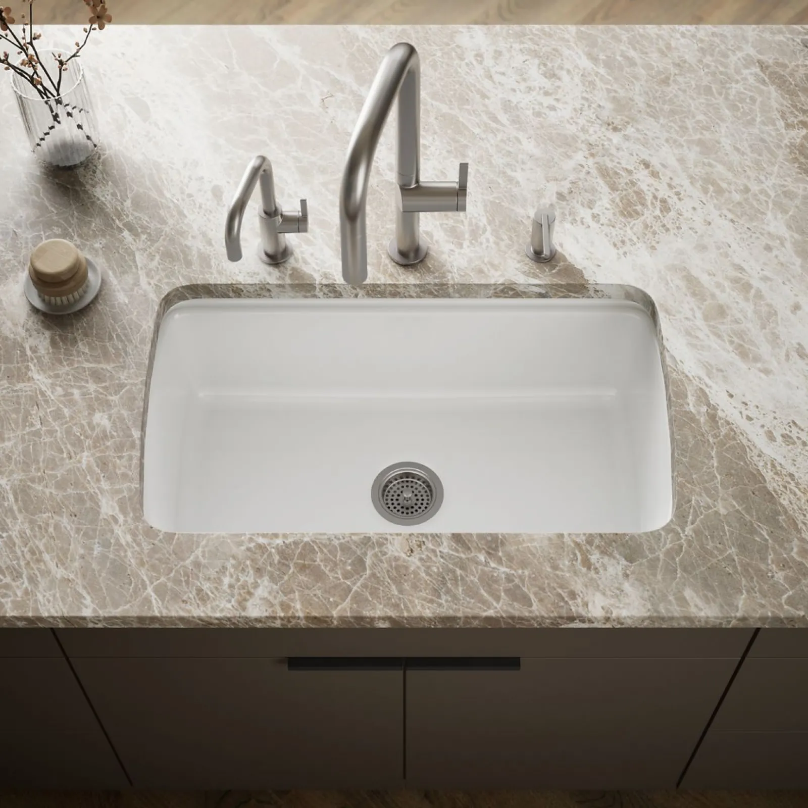 33" undermount single-bowl kitchen sink^Kohler