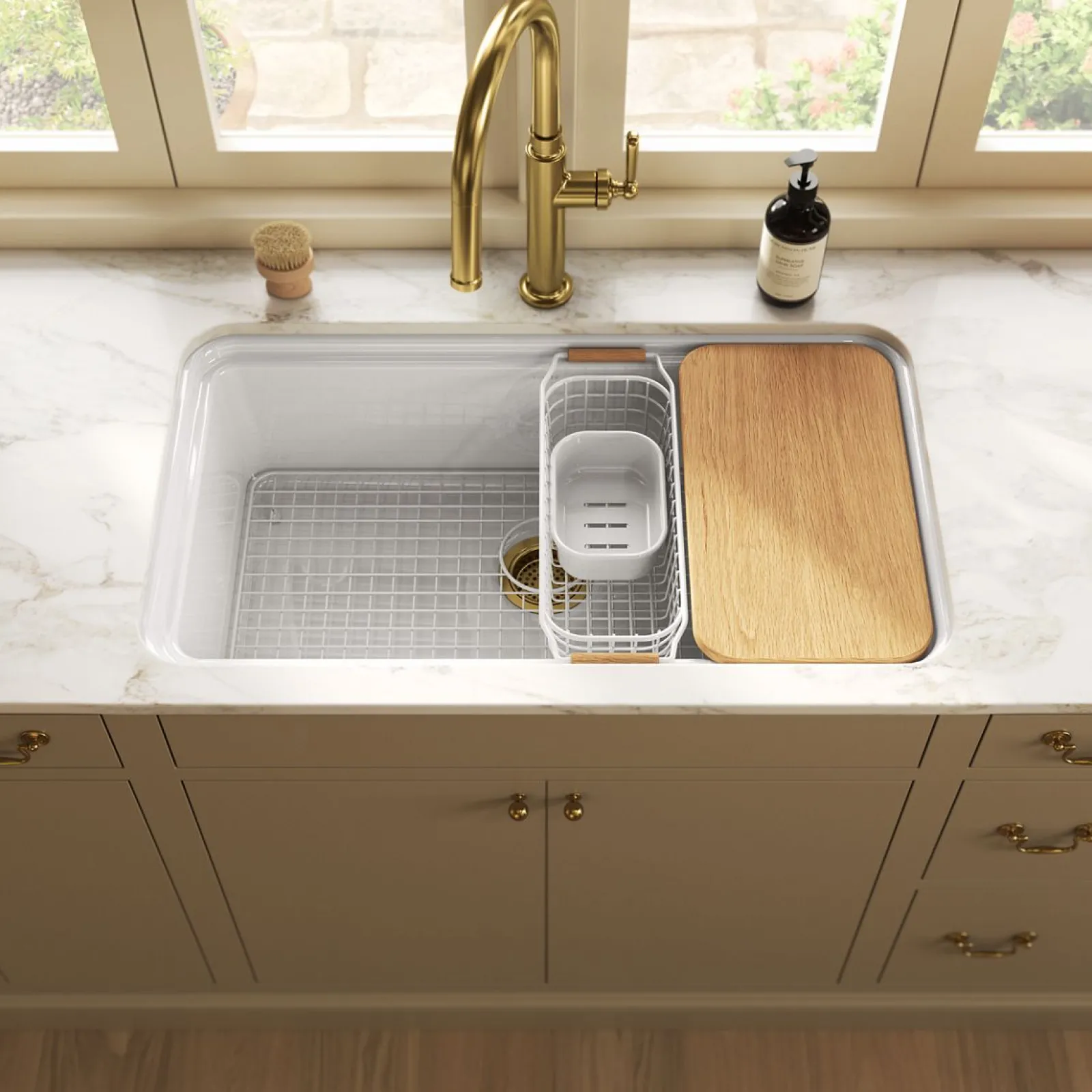 33" undermount single-bowl workstation kitchen sink^Kohler Outlet