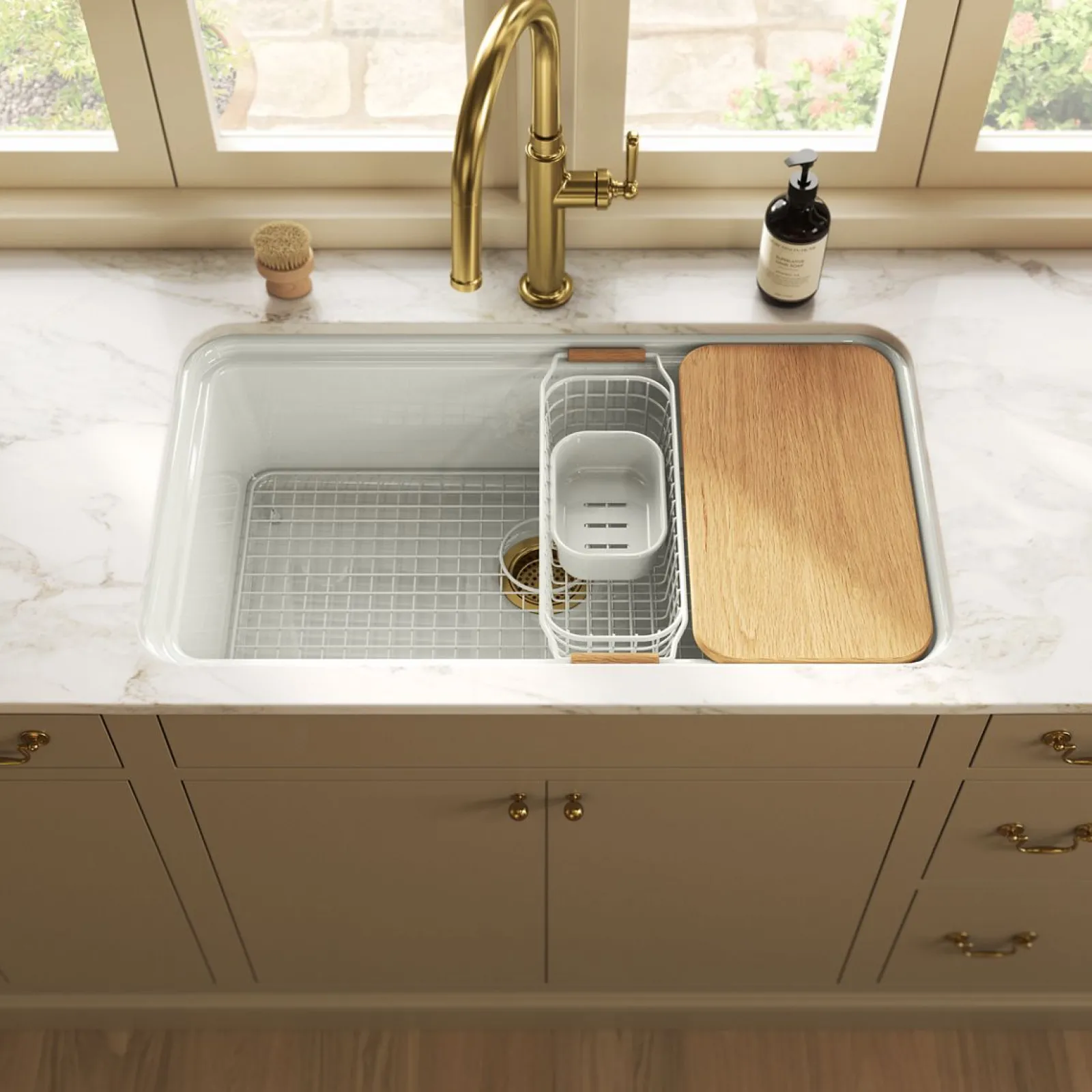33" undermount single-bowl workstation kitchen sink^Kohler Outlet