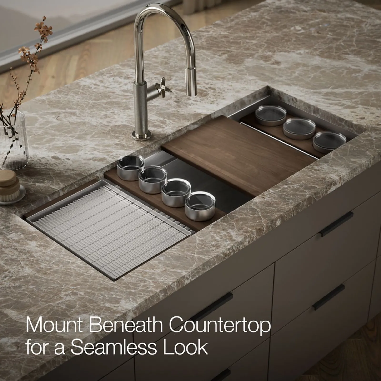 45-3/4" undermount single-bowl workstation kitchen sink^Kohler Sale
