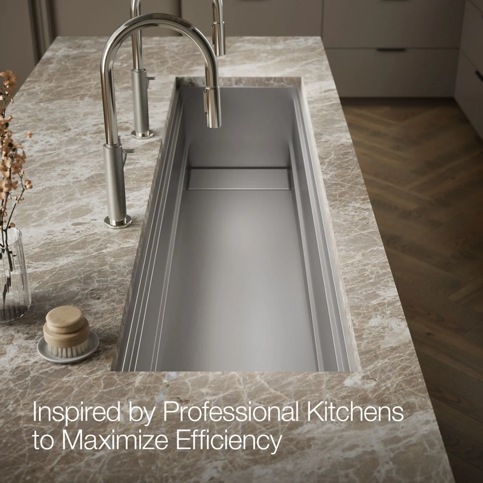 69-3/4" undermount single-bowl workstation kitchen sink^Kohler New