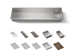 69-3/4" undermount single-bowl workstation kitchen sink^Kohler Sale