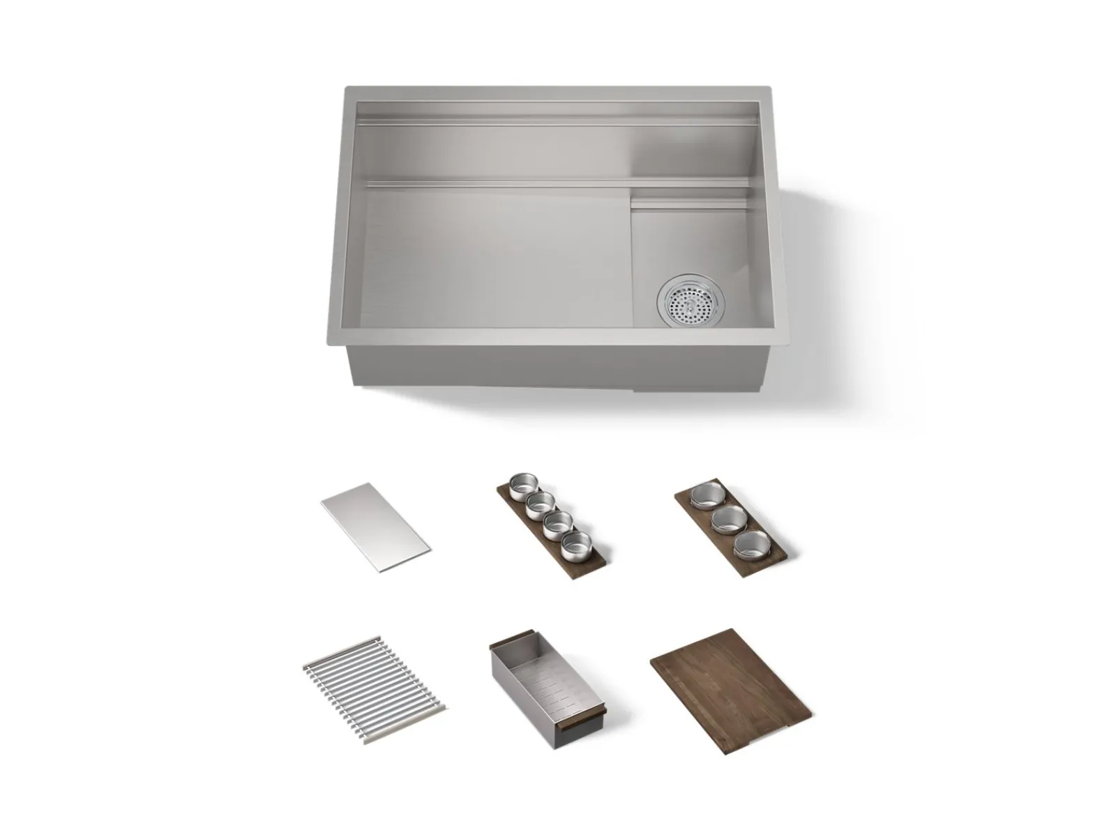 27-3/4" undermount single-bowl workstation kitchen sink^Kohler Clearance