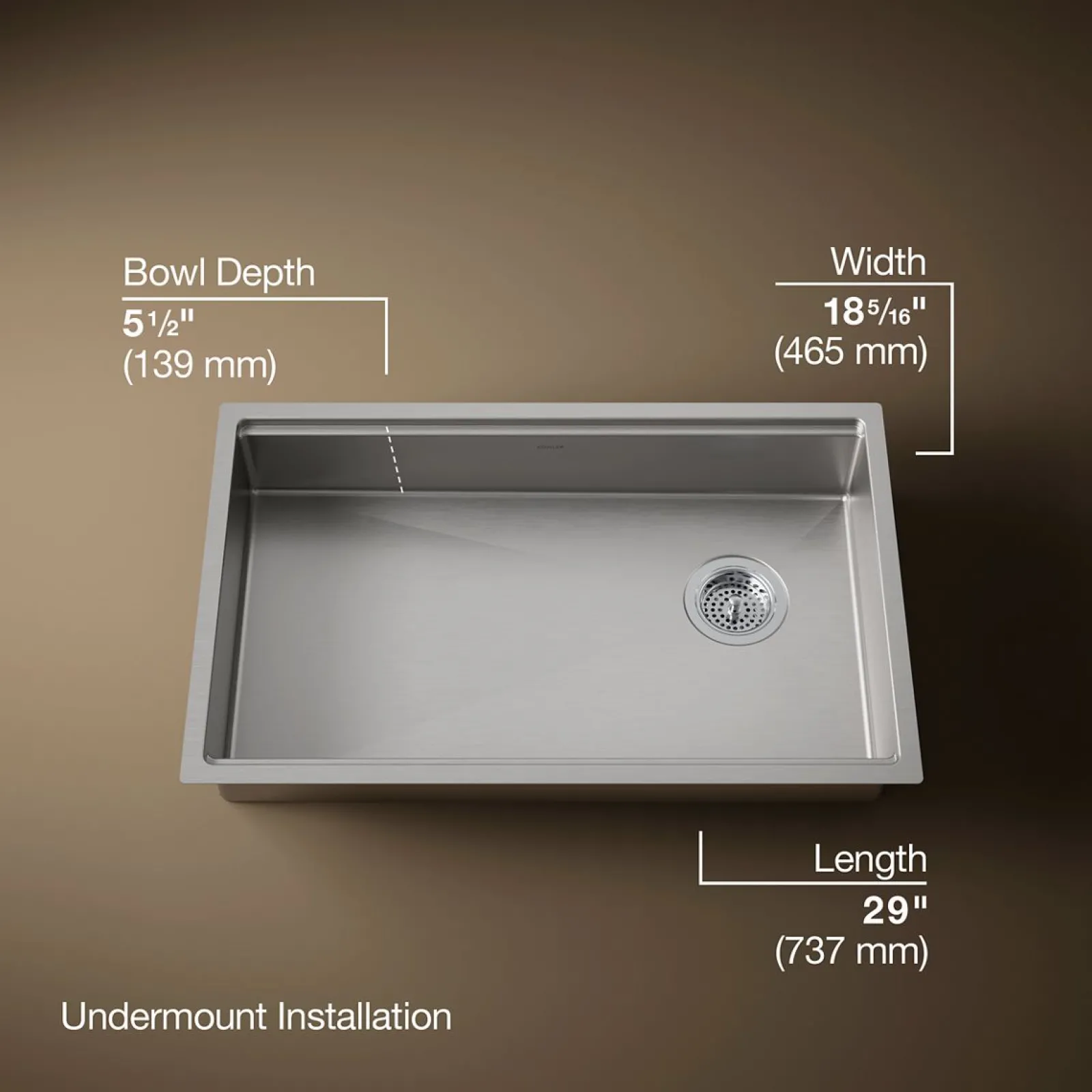 29" undermount single-bowl workstation kitchen sink^Kohler Sale