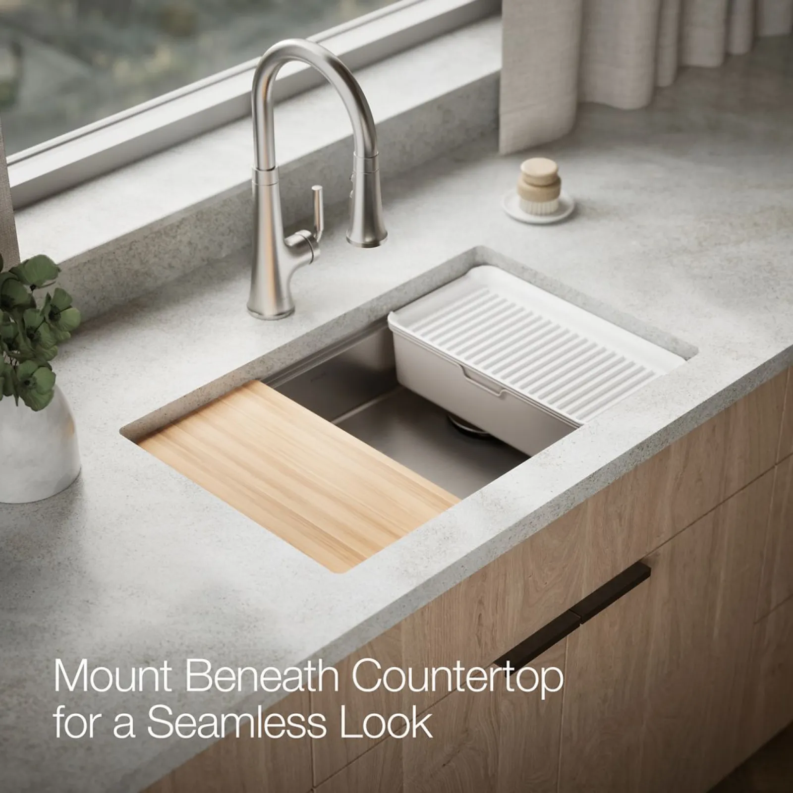 29" undermount single-bowl workstation kitchen sink^Kohler Sale