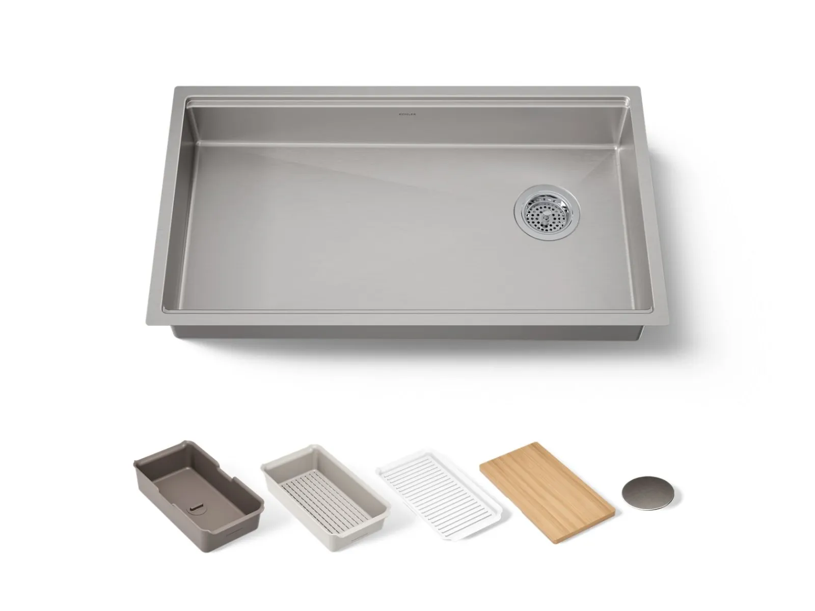 32" undermount single-bowl workstation kitchen sink^Kohler Hot