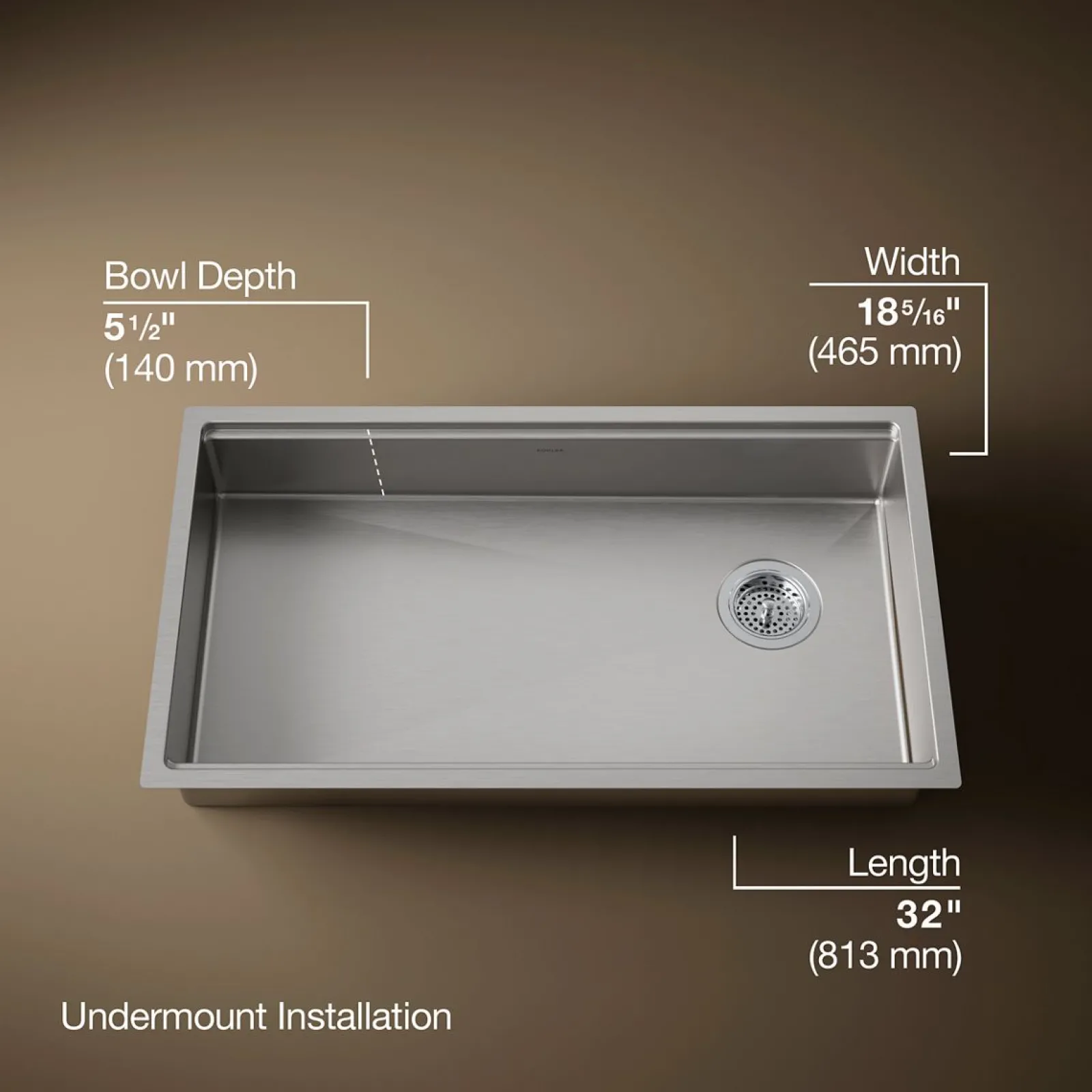 32" undermount single-bowl workstation kitchen sink^Kohler Hot