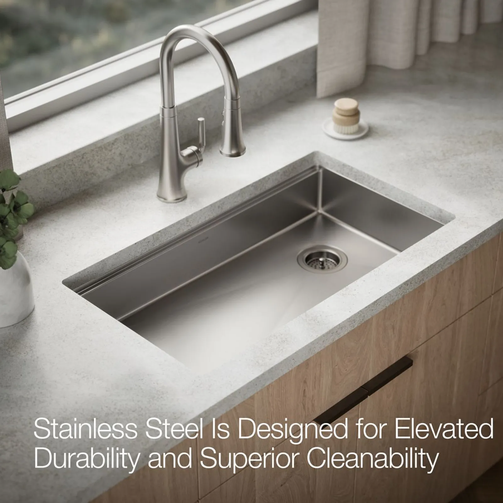32" undermount single-bowl workstation kitchen sink^Kohler Hot