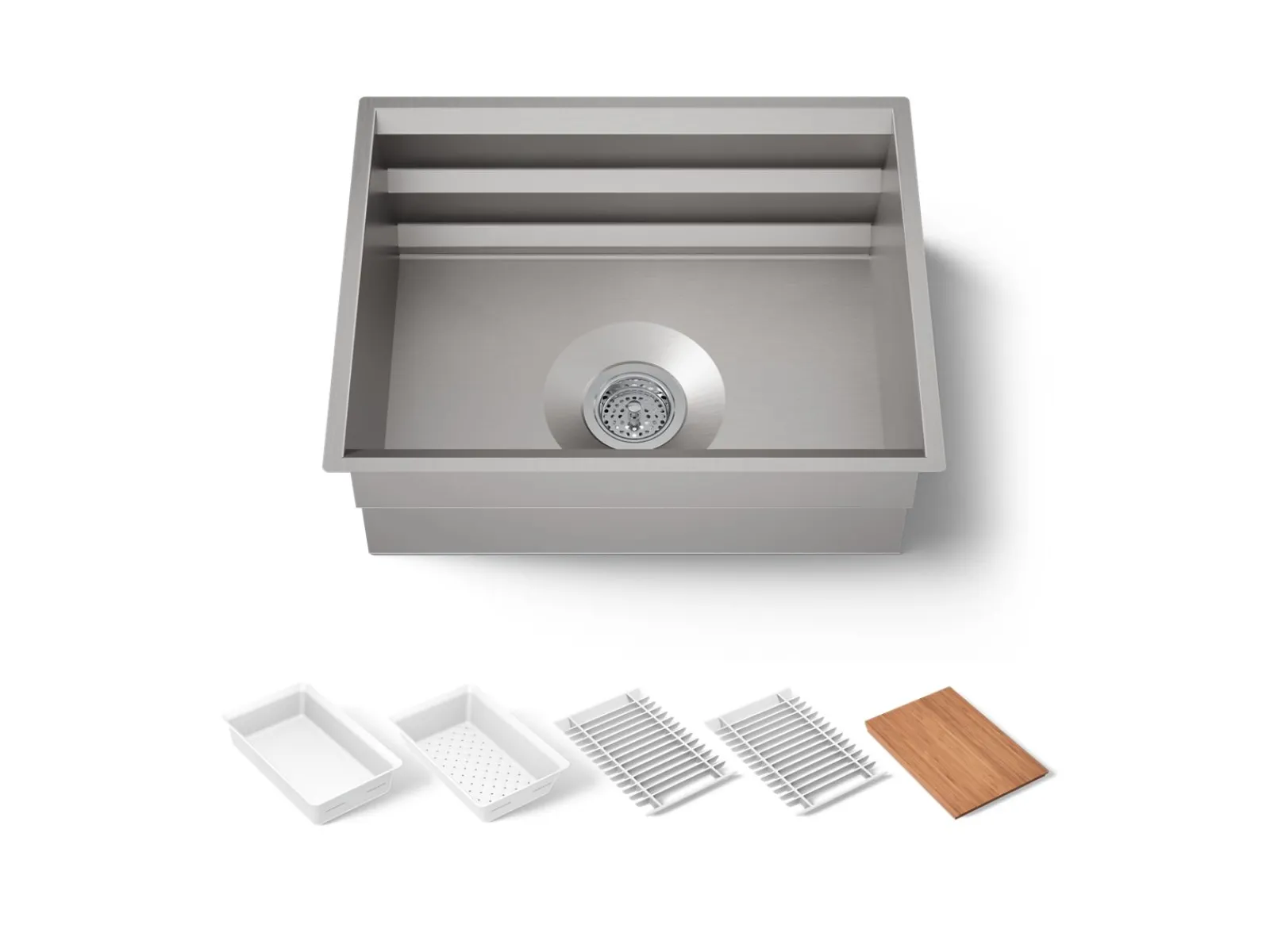 23" undermount single-bowl workstation kitchen sink^Kohler Discount