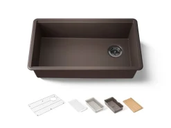 32-1/2" undermount single-bowl workstation kitchen sink^Kohler Best