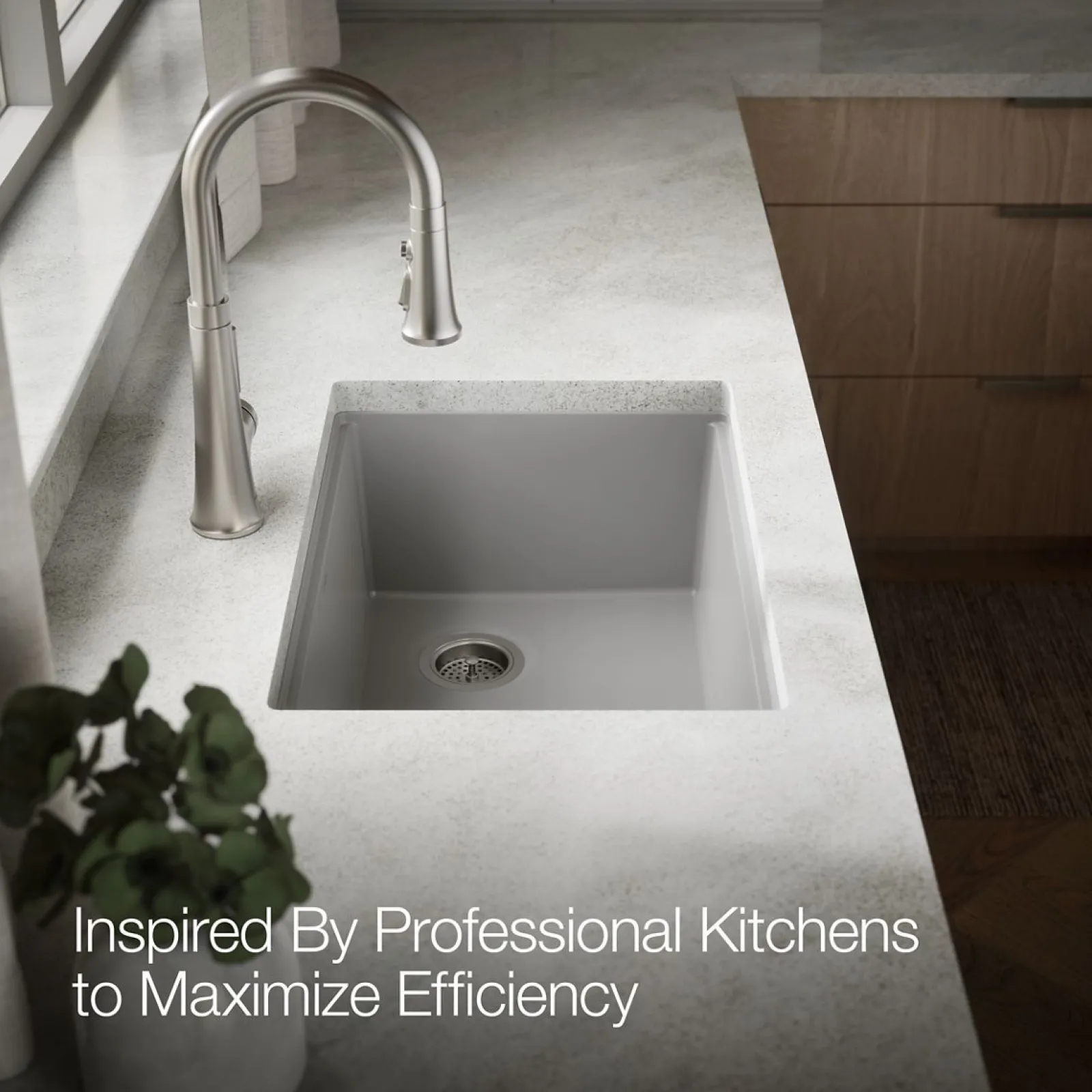 26-1/2" undermount single-bowl workstation kitchen sink^Kohler Outlet