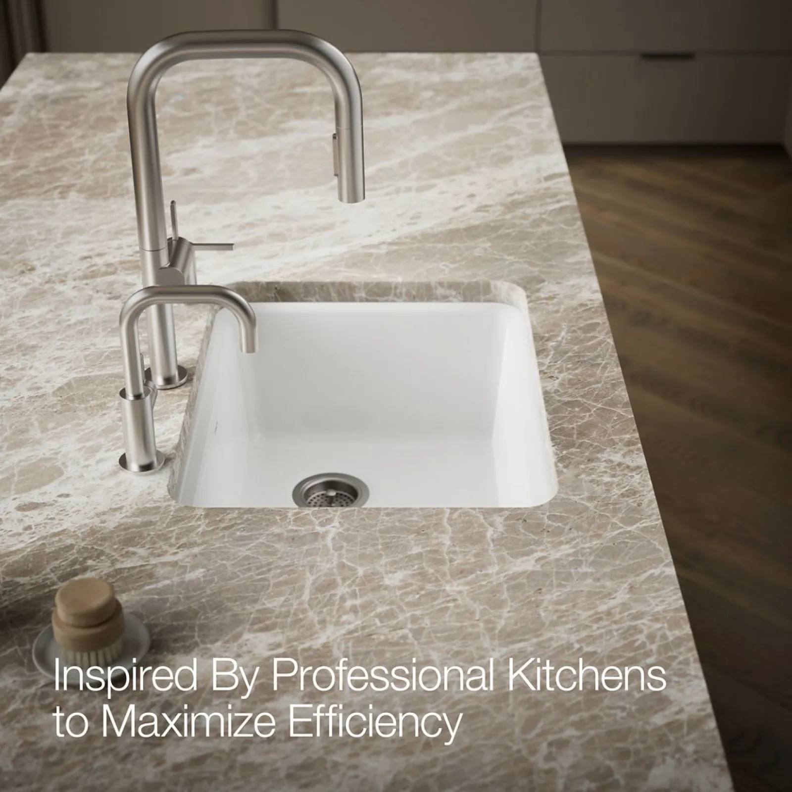 25" undermount single-bowl workstation kitchen sink^Kohler