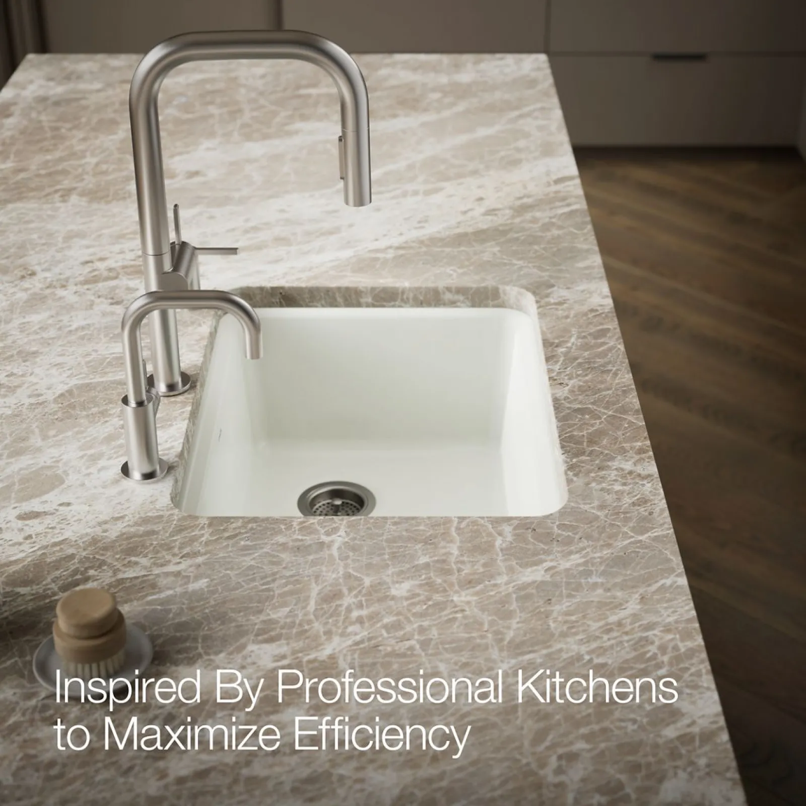 25" undermount single-bowl workstation kitchen sink^Kohler