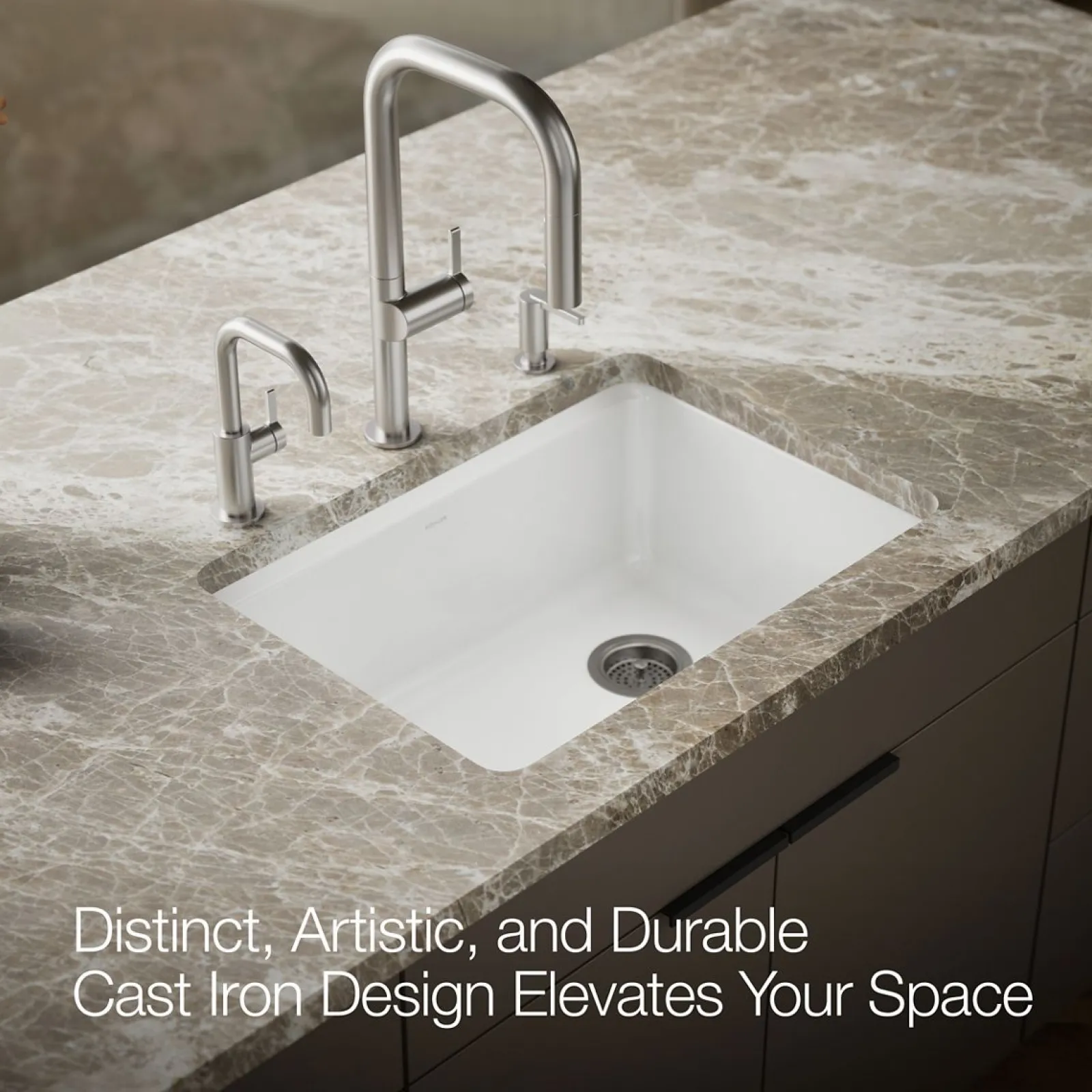 27" undermount single-bowl workstation kitchen sink^Kohler Hot