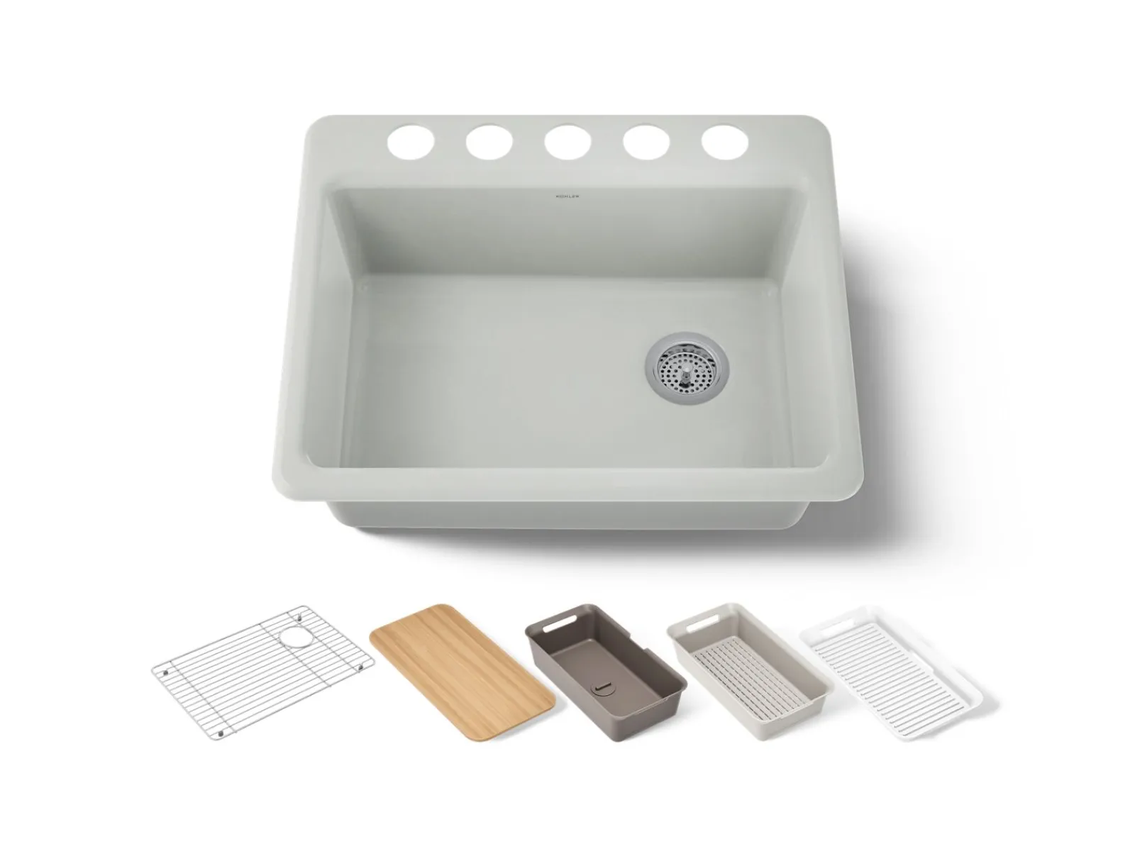 27" undermount single-bowl workstation kitchen sink^Kohler Hot