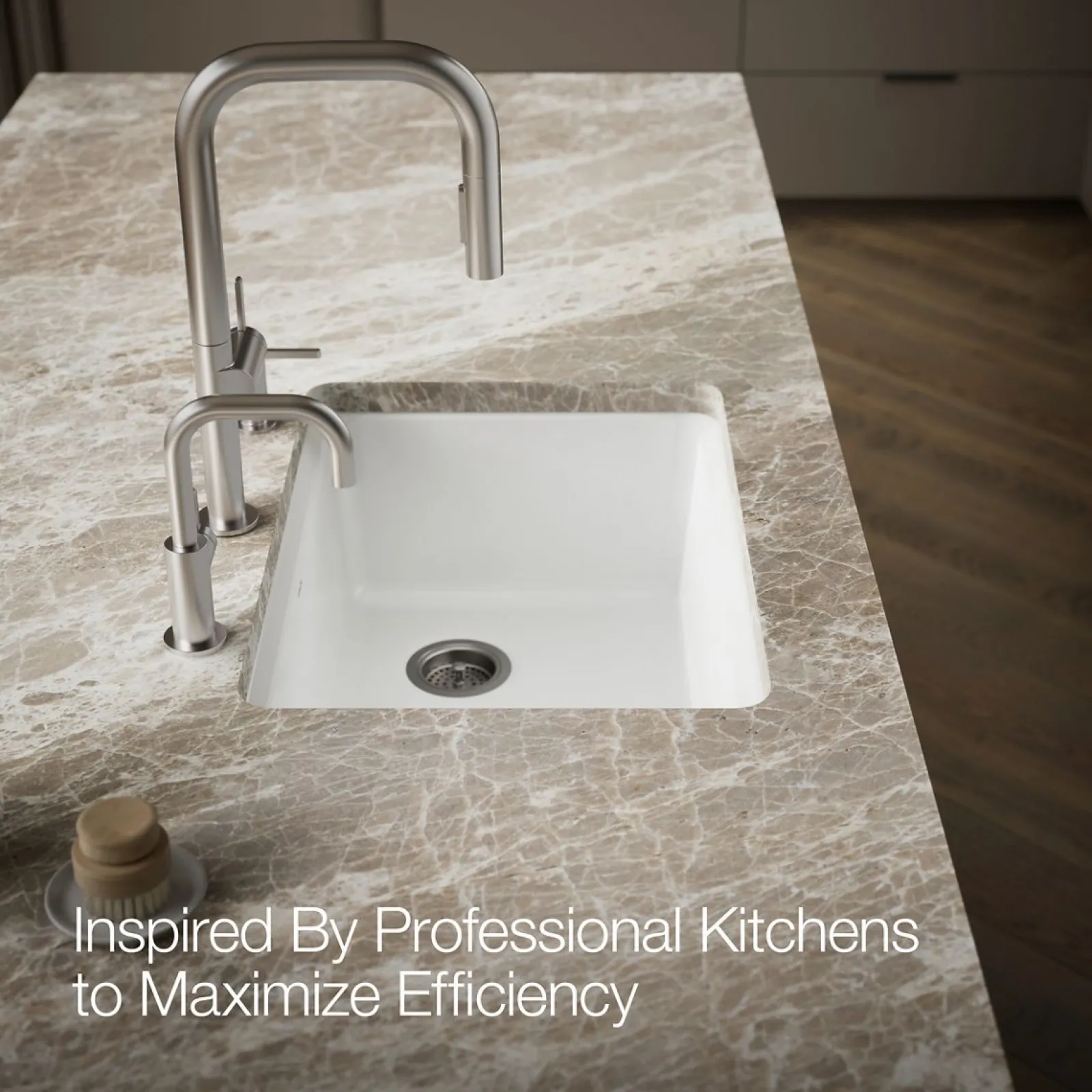 27" undermount single-bowl workstation kitchen sink^Kohler Hot