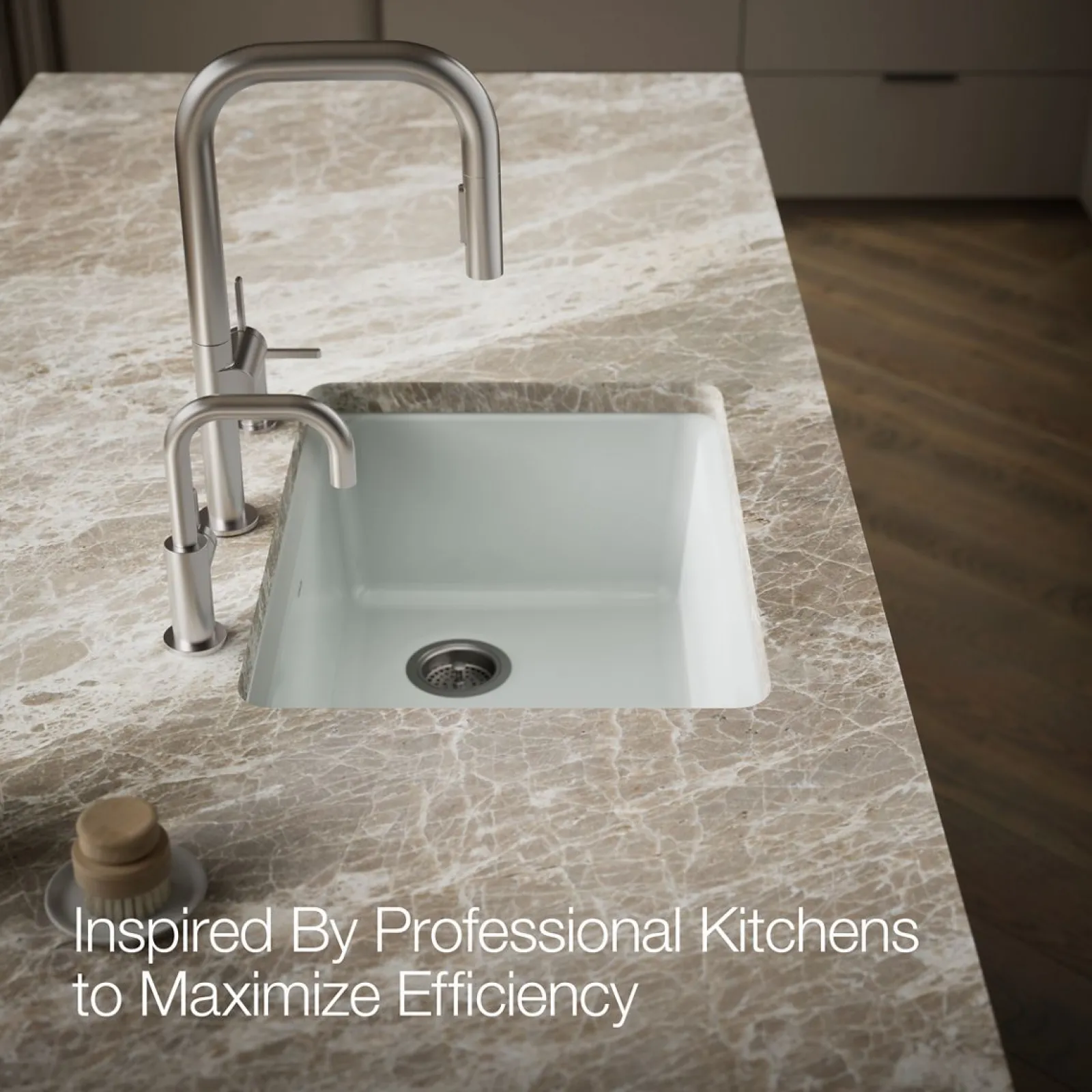 27" undermount single-bowl workstation kitchen sink^Kohler Hot