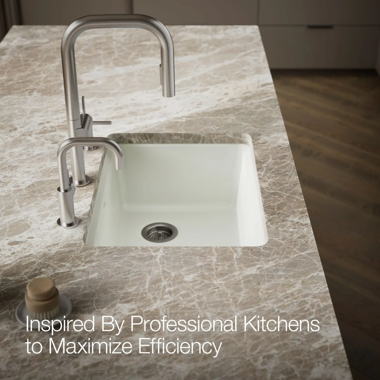27" undermount single-bowl workstation kitchen sink^Kohler Hot