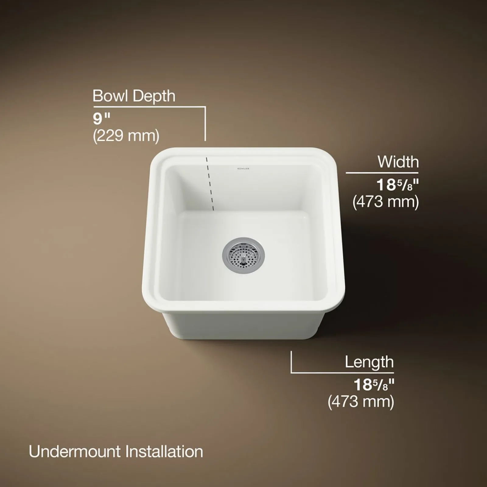 18-5/8" undermount workstation bar sink^Kohler New