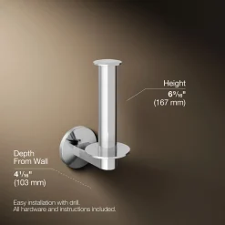 Vertical toilet paper holder^Kohler