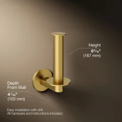 Vertical toilet paper holder^Kohler