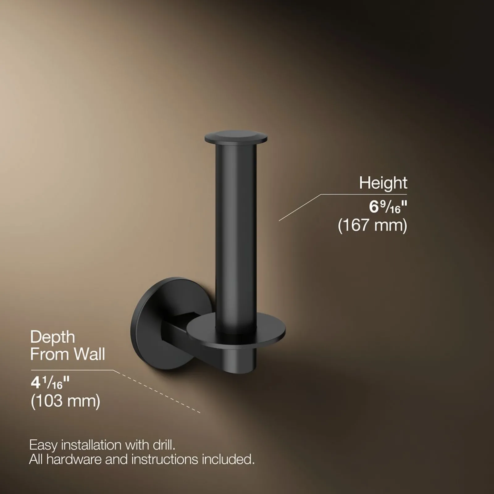 Vertical toilet paper holder^Kohler