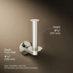 Vertical toilet paper holder^Kohler